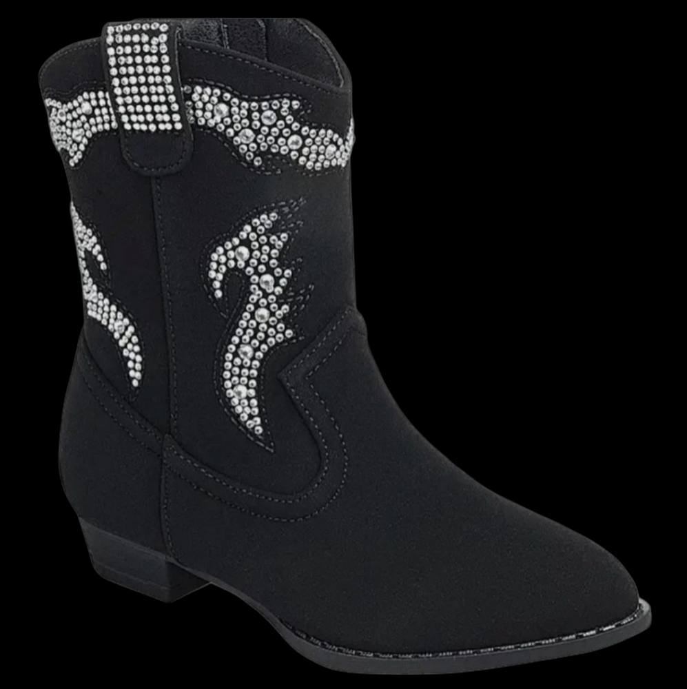 Forever Link Girl Western Cowgirl Boots with Rhinestone Detailing Size 8 NIB